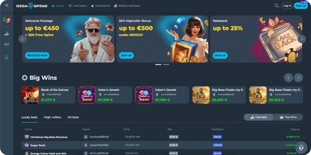 GigaSpinz Casino Bonus