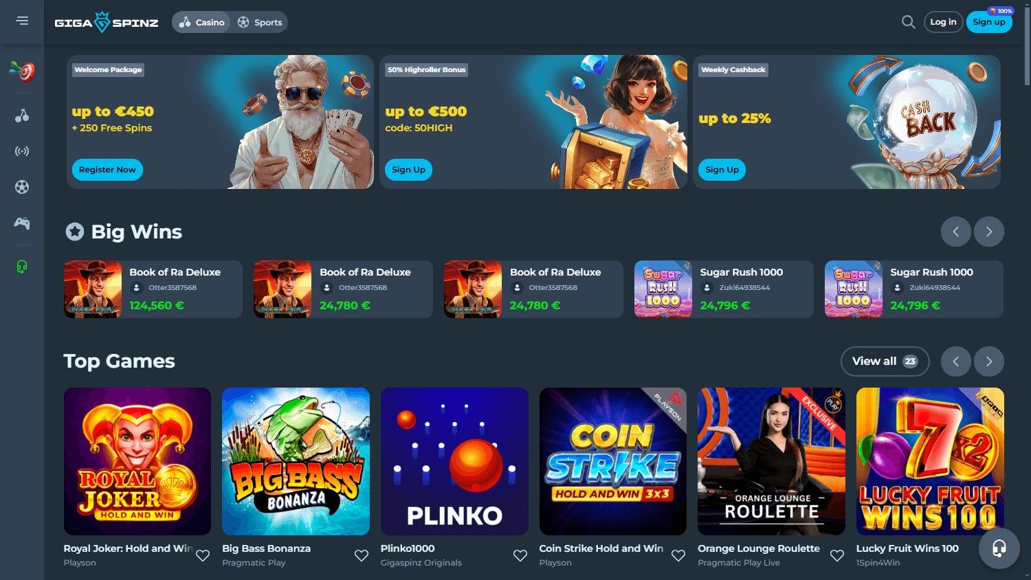 GigaSpinz Casino Review 2025: No Deposit Bonus Code, Games & Slots