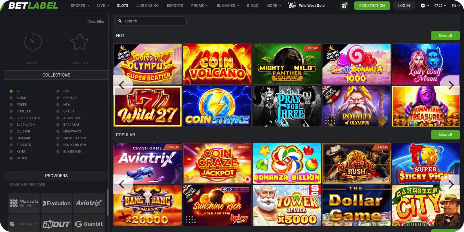 Betlabel Casino Games